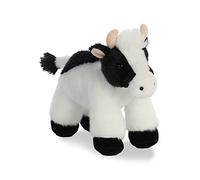 Aurora 8-inch Flopsie Cow,Black and White,Small