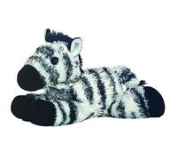 Aurora, 13284, Mini Flopsies Zany Zebra, 8In Soft Toy, Black and White