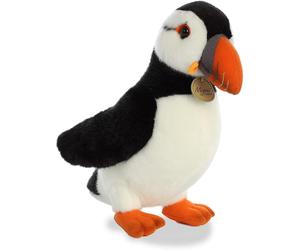 AURORA 26264, 26325, MiYoni Puffin, 10.5In, Soft Toy, Black and White, Multi coloured