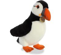 AURORA 26264, 26325, MiYoni Puffin, 10.5In, Soft Toy, Black and White, Multi coloured - Plush Soft Toy