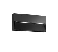 Aurora 301819 Zykos 230V 10W LED IP65 114x250mm Rectangular Surface Wall Light Black 2900K