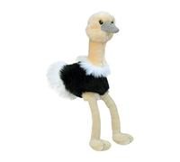 Aurora, 31191, Mini Flopsie Ozzi Ostrich, 8In, Soft Toy, Black and White