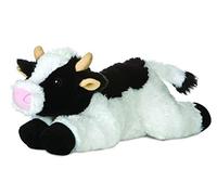 COW SOFT TEDDY BEAR TOY AURORA FLOPSIES 12" PLUSH CUDDLY KIDS NEW