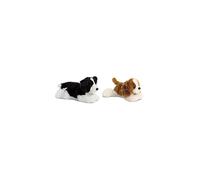 AURORA, 31566, Flopsies Border Collie, 12In, Soft Toy, Black and White & World, 31712, Mini Flopsies Charles The Spaniel Dog, 8In, Soft Toy, Brown and