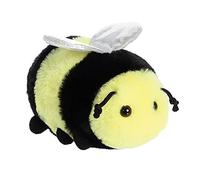 Aurora, 31858, Mini Flopsie Beeswax Bee, 8In, Eco-friendly soft toy, Black & Yellow