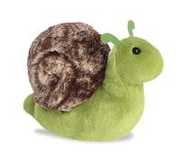 Aurora, 31859, Mini Flopsie Slow Snail, 8In, Eco-friendly soft toy, Green & Brown