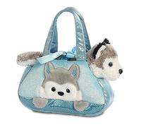 Aurora, 32789, Fancy Pal, Peek-A-Boo Husky Dog, 8In, Soft Toy, Blue and Grey