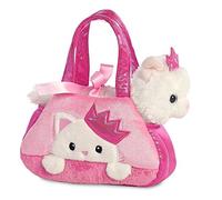 Fancy Pals Aurora Princess Cat In A Pink Bag Teddy Pink 20 cm