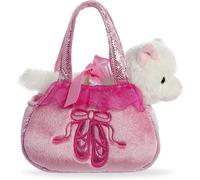 AURORA, 32828, Fancy Pal, Ballet Cat, 8In, Soft Toy, Pink and White - Plush Soft Toy