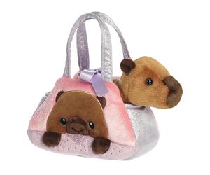 AURORA 32983, Fancy Pal Peekaboo Capybara, 20cm, Soft Toy, Purple & Brown