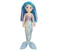 Aurora, 33089, Sea Sprites Nerine The Mermaid Soft Toy, 10In, (Blue, Sapphire, Pink, Purple, Peach)