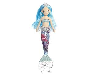 Aurora, 33348, Sea Sparkles Butterfly Mermaid, 18In, Soft Toy, Blue