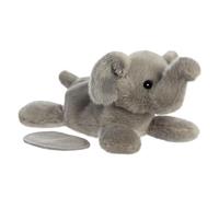 AURORA - 33401 - Shoulderkins Ella Elephant Soft Toy -15cm - Grey - Fun Buddy that Can Go Everywhere with You - Perfect for Kids 1+ Year - Ideal for Birthdays, Gifts or any occasion