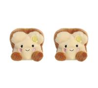 AURORA, 33574, Palm Pals Buttery Toast, 5In, Eco-friendly soft toy, Brown, Medium (Pack of 2)