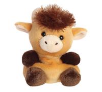 AURORA, 33851, Palm Pals Hubert Highland Cow, 13cm, Soft Toy, Brown