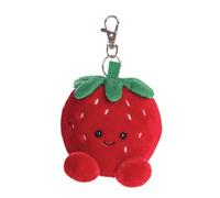 AURORA 34062, Palm Pals Juicy Strawberry Clip-On, 10cm, Soft Toy, Red