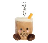 AURORA 34123, Palm Pals Milky Tea Boba Clip-On, 10cm, Soft Toy, Brown