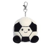AURORA, 34144, Palm Pals Striker Football Clip-On, 10cm, Soft Toy, White & Black