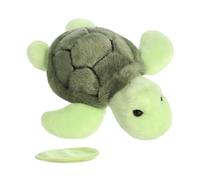 AURORA - 34382 - Shoulderkins Saavy Sea Turtle Soft Toy -15cm - Green - Fun Buddy that Can Go Everywhere with You - Perfect for Kids 1+ Year - Ideal for Birthdays, Gifts or any occasion