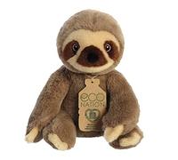 Aurora, 35003, Eco Nation Sloth, 9.5In, Recycled Soft Toy, Brown