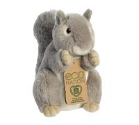 Aurora World Soft Toy Eco Nation Squirrel 35011 8 in Grey & White