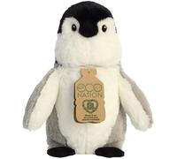 AURORA, 35015, Eco Nation, Penguin, 9.5In, Soft Toy, GreyWhiteBlack