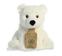 Aurora, 35030, Eco Nation Polar Bear, 9.5In, Soft Toy, White, 18 cm