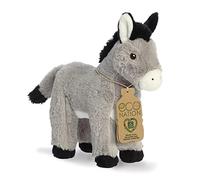 Aurora, 35053, Eco Nation Donkey, 11In, Soft Toy, Grey, 24 cm (Höhe), 23 cm (Breite), 9 cm (Länge)