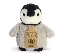 Aurora, 35083, Eco Nation Mini Penguin, 5In, Recycled Soft Toy, Grey