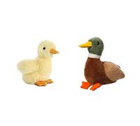 AURORA, 40441, Mini Flopsies Spring Collection Quacker, 6In, Soft Toy, Yellow & Mini Flopsies Mallard Duck 8In 61005 Multi-coloured