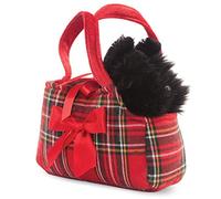 Aurora, 60328, Fancy Pal, Scottie In Tartan Bag, 8In, Soft Toy, Red and Black, Medium