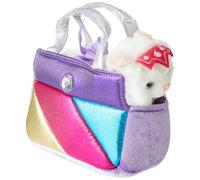 Aurora, 61172, Fancy Pal, Cat In Rainbow Handbag, 8In, Soft Toy, White, Pink