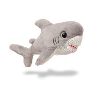 AURORA Sparkle Tales, Finn The Shark, 7In, Soft Toy, Grey and White - New