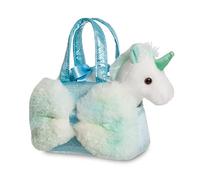 Aurora, 61436, Fancy Pal Unicorn Aqua Big Bow, Soft Toy, Multi-Coloured