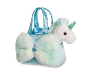 Aurora, 61436, Fancy Pal Unicorn Aqua Big Bow, Soft Toy, Multi-Coloured