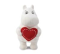 AURORA, 61554, Moomin Standing with Heart 6.5In, Soft Toy, White