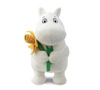 Aurora World Soft Toy – Moomin Standing with Daffodil 61555, 6.5 in White