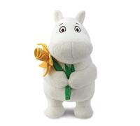 Aurora World Soft Toy – Moomin Standing with Daffodil 61555, 6.5 in White