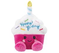 AURORA, 61637, Palm Pals Sparkle Birthday Cupcake 5in, Soft Toy, Pink & White