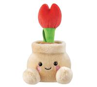 Aurora, 61638, Palm Pals Lilybelle Potted Tulip 5In, Soft Toy, Red & Brown