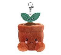 AURORA 61641, Palm Pals Terra Potted Plant Clip-On, 10cm, Soft Toy, Brown & Green