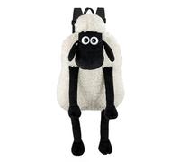 AURORA 61665, Shaun the Sheep 90s Backpack, Soft Toy, White & Black