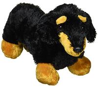 Aurora 8-inch Flopsie Dachshund, Black and Brown