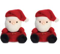 AURORA, 99131, Palm Pals Santa Claus, 5In, Soft Toy, Red & White (Pack of 2)