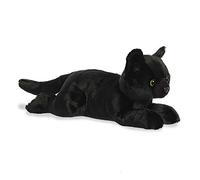 Aurora® Adorable Flopsie™ Twilight Cat™ Stuffed Animal - Playful Ease - Timeless Companions - Black 12 Inches