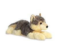 Aurora Adorable Grand Flopsie Wily Wolf Stuffed Animal - Playful Ease - Timeless Companions - Gray 16.5 Inches