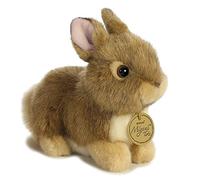 Aurora® Adorable Miyoni® Tots Baby Bunny Stuffed Animal - Lifelike Detail - Cherished Companionship - Brown 7 Inches