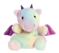AURORA Adorable Palm Pals Aster Dragon Stuffed Animal - Pocket-Sized Play - Collectable Fun - Rainbow 5 Inches