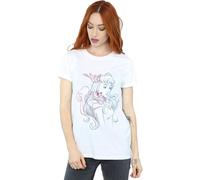 Aurora Animals Sketch Cotton Boyfriend T-Shirt Disney White S