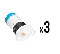 Aurora Aone Zigbee 7W Mpro1 Fixed Dimmable Fire Rated Smart Led Downlight 3000K 3Pk